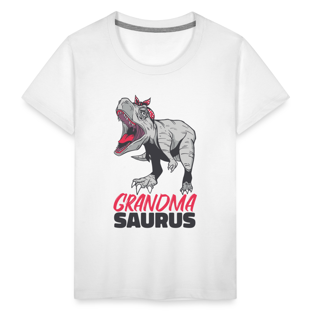 Kinder Premium T-Shirt Großmutter - Grandma Saurus - Weiß