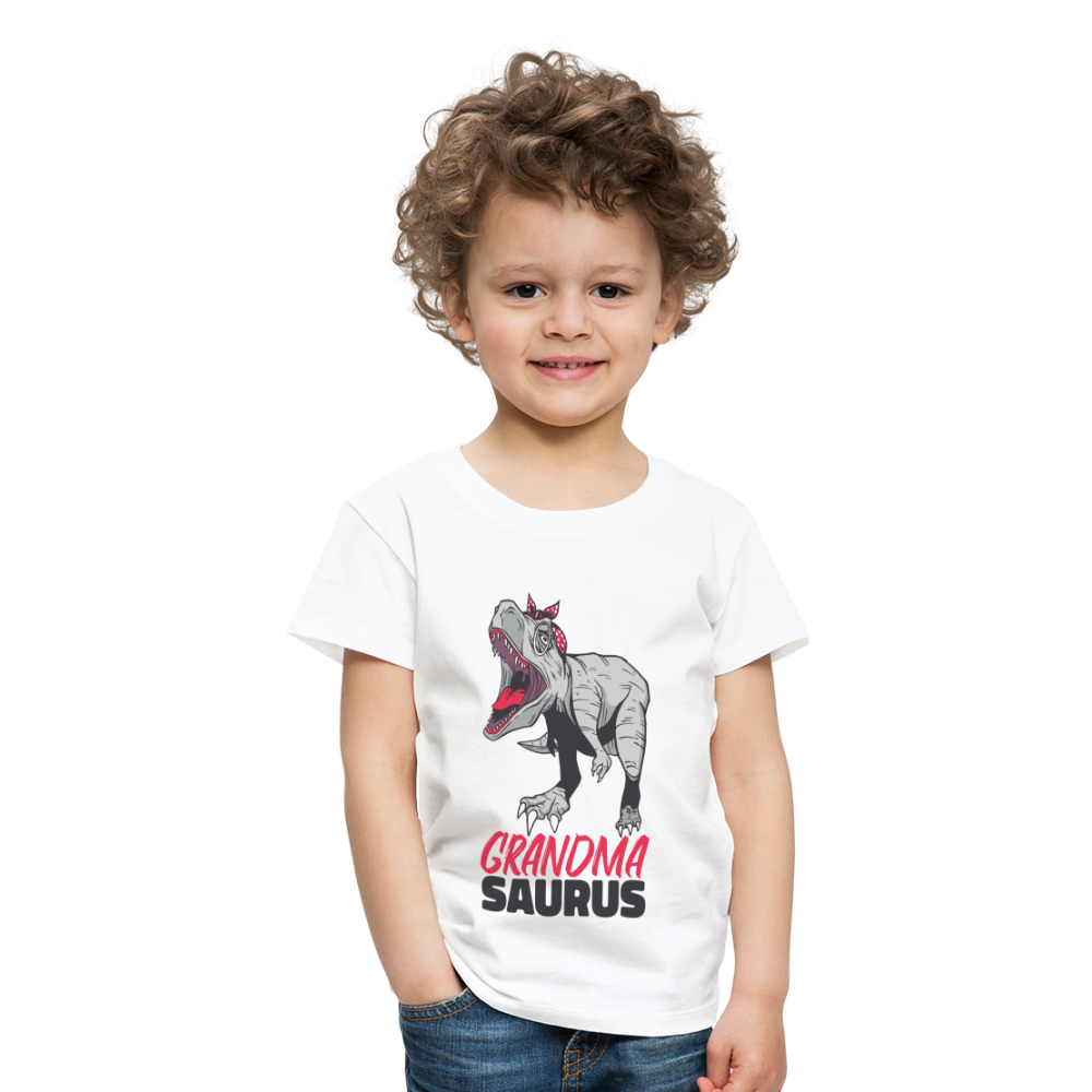 Kinder Premium T-Shirt Großmutter - Grandma Saurus - Weiß