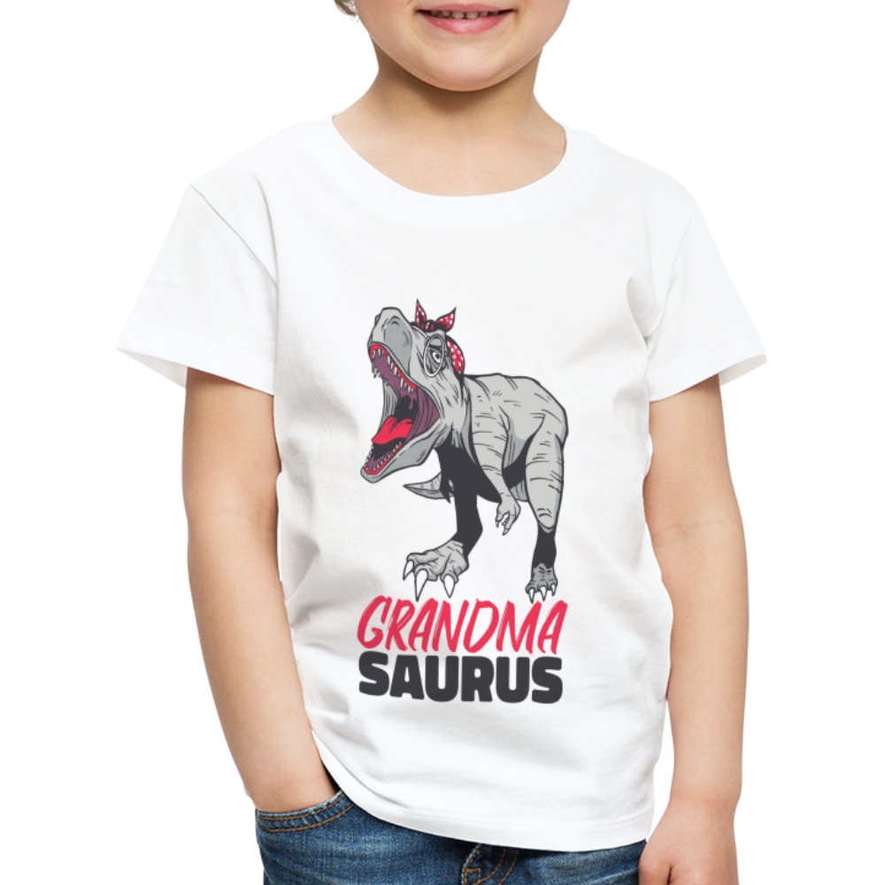 Kinder Premium T-Shirt Großmutter - Grandma Saurus - Weiß