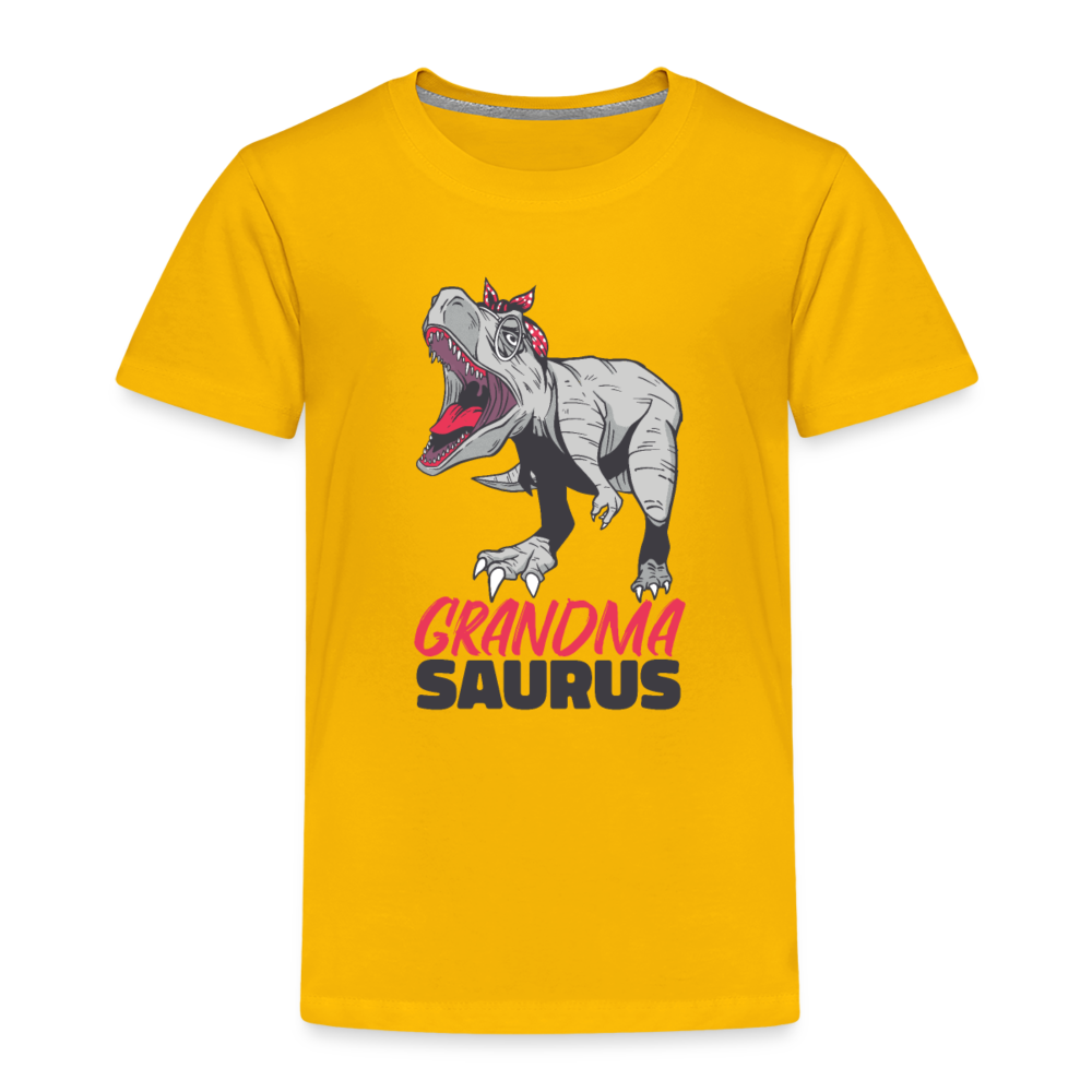 Kinder Premium T-Shirt Großmutter - Grandma Saurus - Sonnengelb