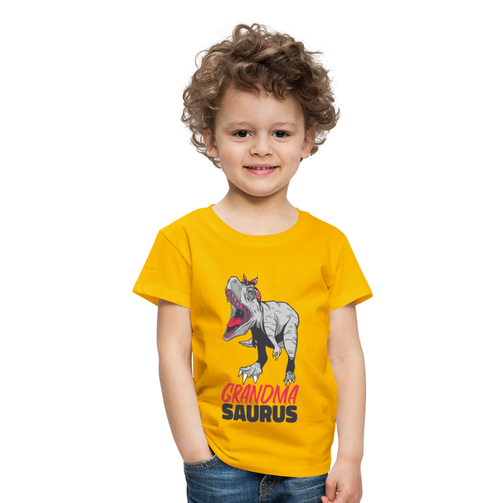 Kinder Premium T-Shirt Großmutter - Grandma Saurus - Sonnengelb