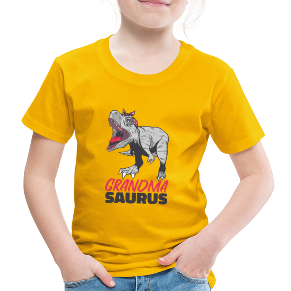 Kinder Premium T-Shirt Großmutter - Grandma Saurus - Sonnengelb