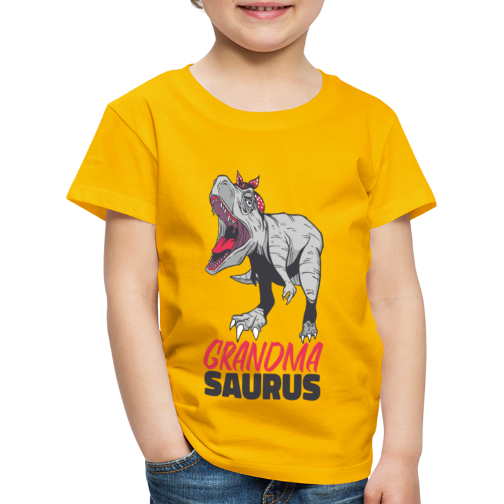 Kinder Premium T-Shirt Großmutter - Grandma Saurus - Sonnengelb