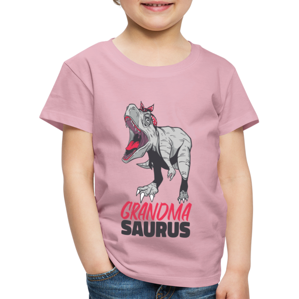 Kinder Premium T-Shirt Großmutter - Grandma Saurus - Hellrosa