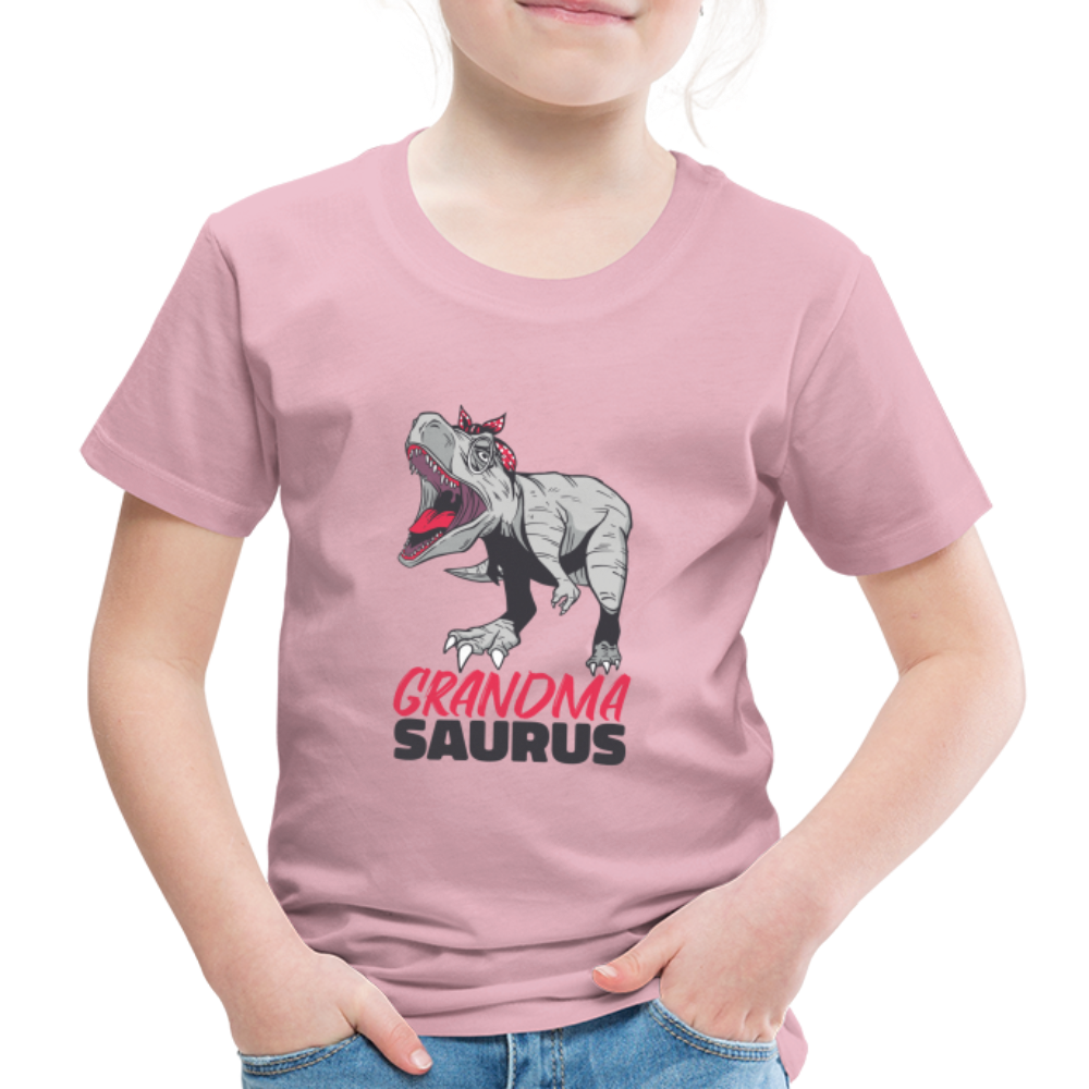 Kinder Premium T-Shirt Großmutter - Grandma Saurus - Hellrosa