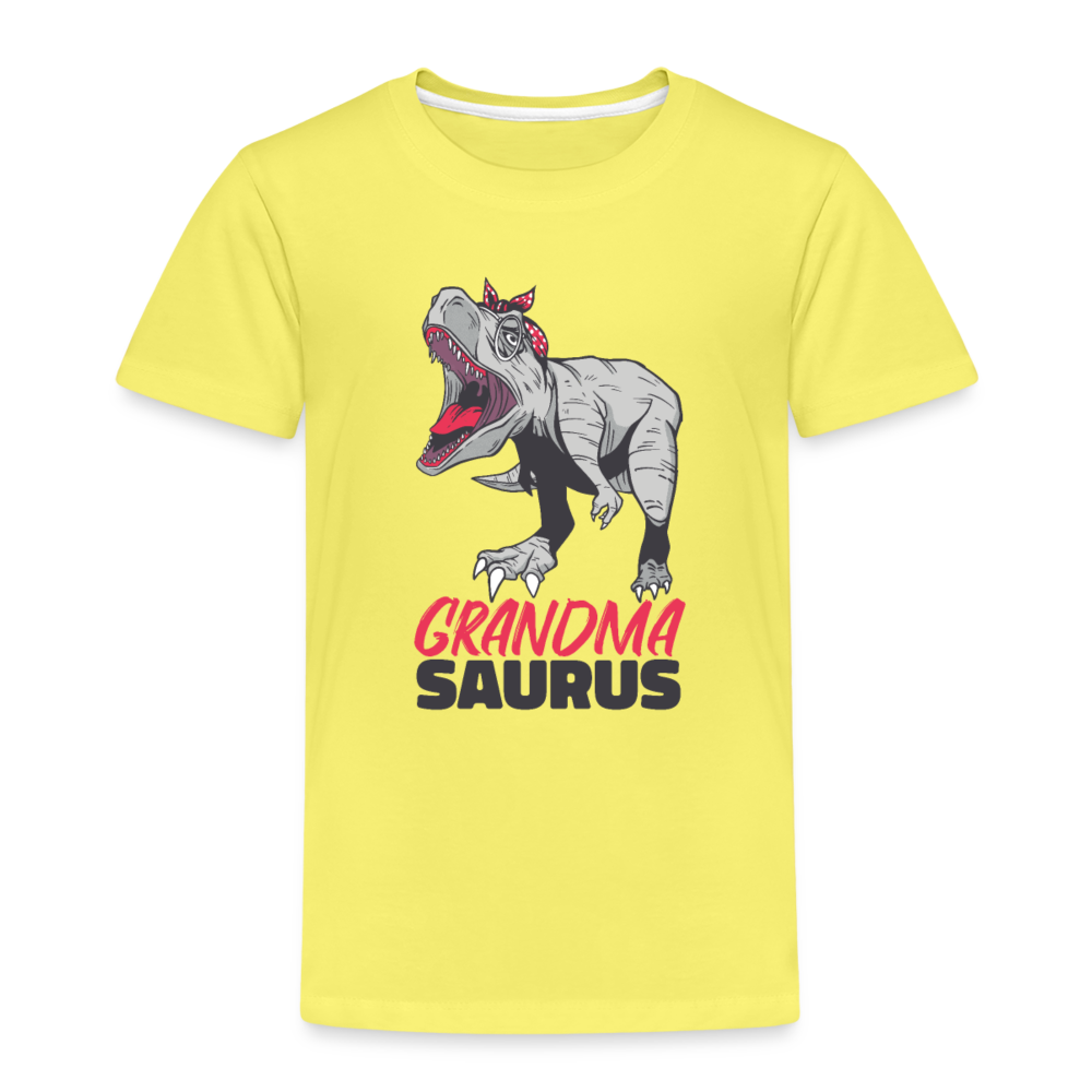 Kinder Premium T-Shirt Großmutter - Grandma Saurus - Gelb