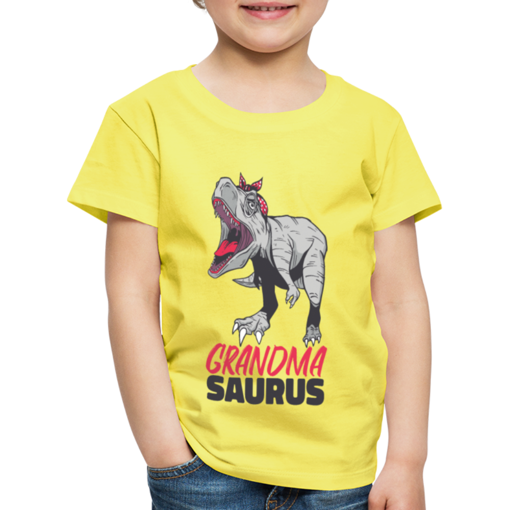 Kinder Premium T-Shirt Großmutter - Grandma Saurus - Gelb