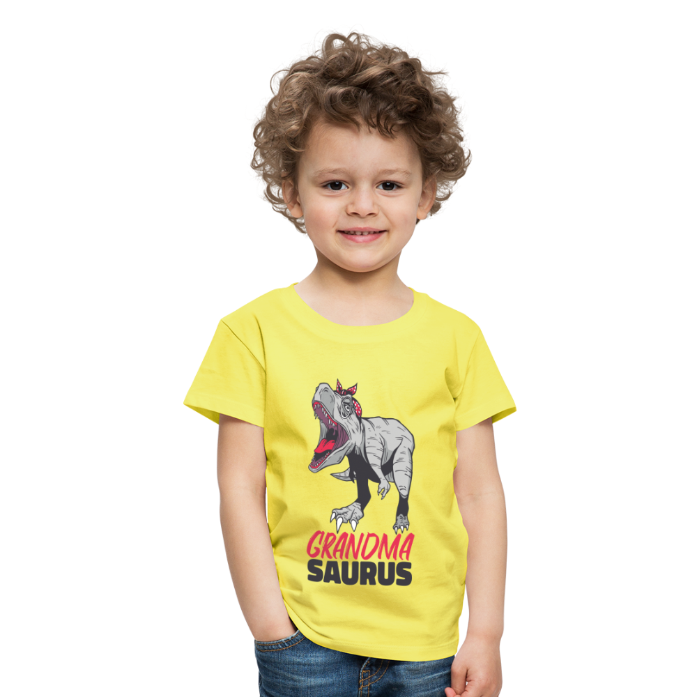 Kinder Premium T-Shirt Großmutter - Grandma Saurus - Gelb