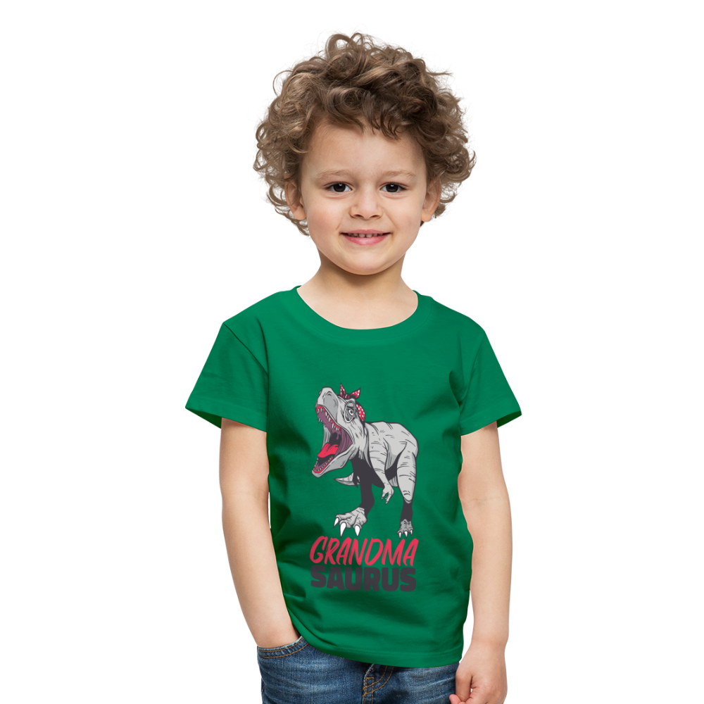 Kinder Premium T-Shirt Großmutter - Grandma Saurus - Kelly Green