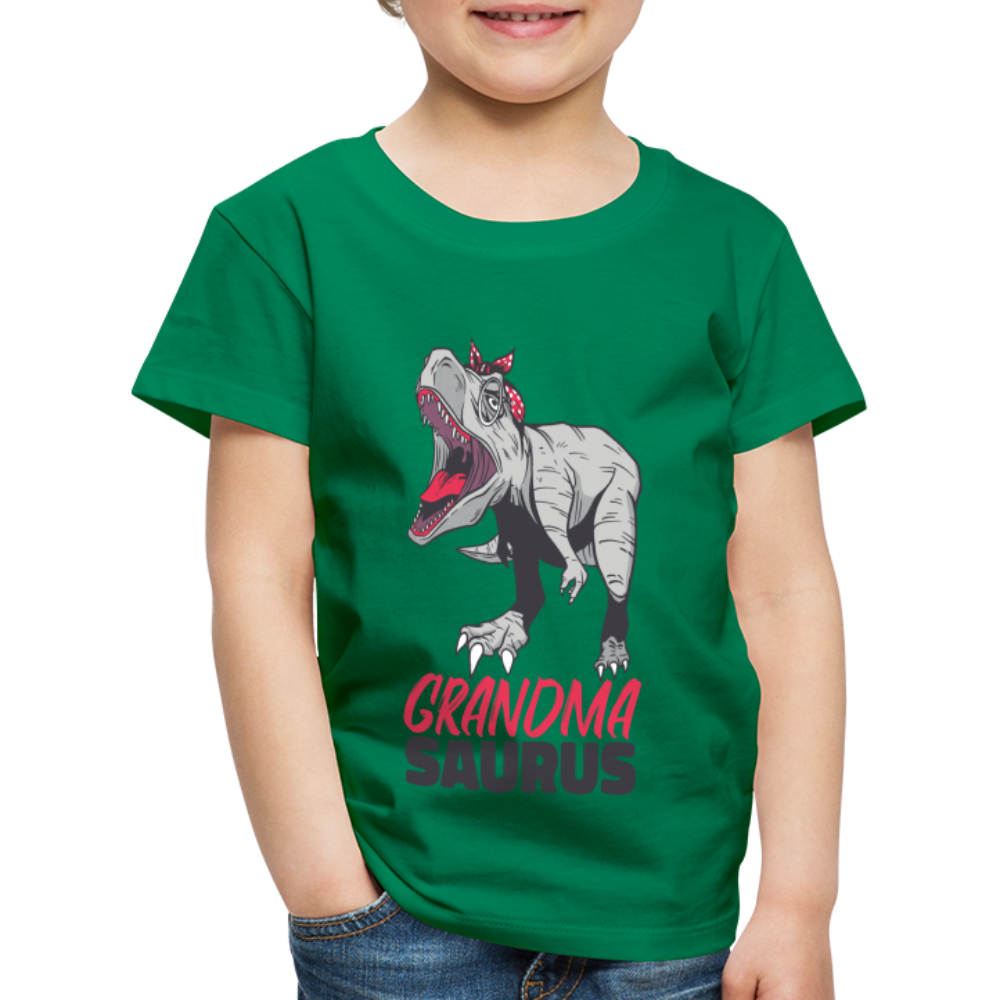 Kinder Premium T-Shirt Großmutter - Grandma Saurus - Kelly Green