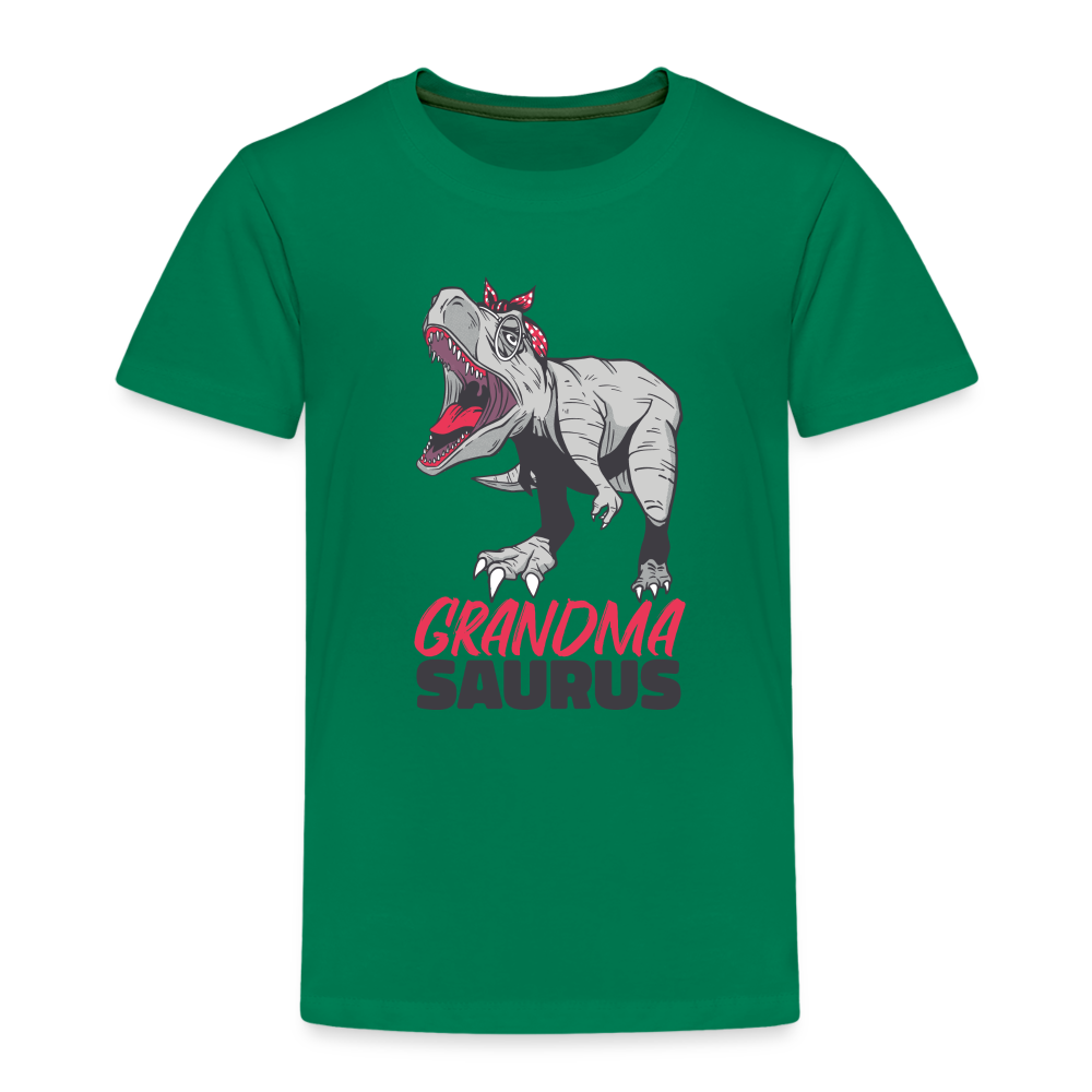 Kinder Premium T-Shirt Großmutter - Grandma Saurus - Kelly Green