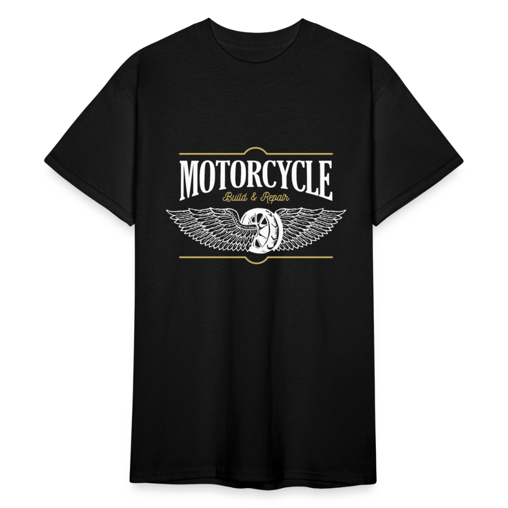 Herren - Männer Gildan Heavy T-Shirt Motorrad - Motorcycle - Schwarz