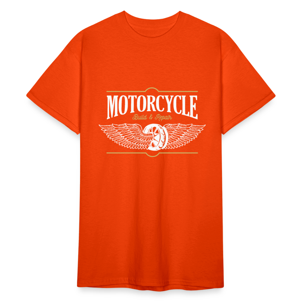 Herren - Männer Gildan Heavy T-Shirt Motorrad - Motorcycle - kräftig Orange