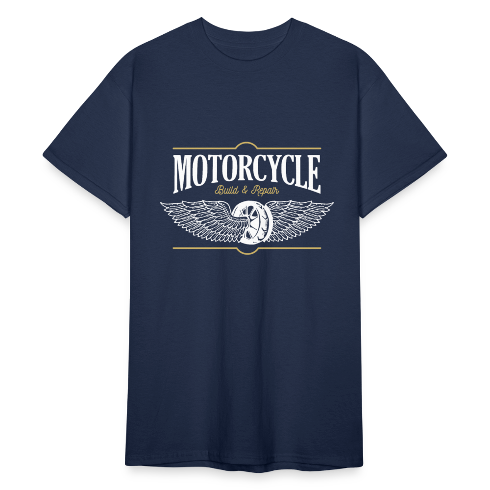 Herren - Männer Gildan Heavy T-Shirt Motorrad - Motorcycle - Navy