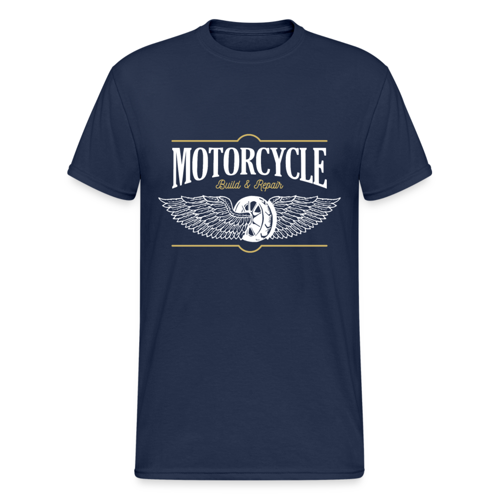 Herren - Männer Gildan Heavy T-Shirt Motorrad - Motorcycle - Navy