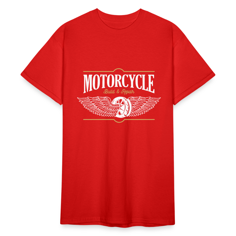 Herren - Männer Gildan Heavy T-Shirt Motorrad - Motorcycle - Rot