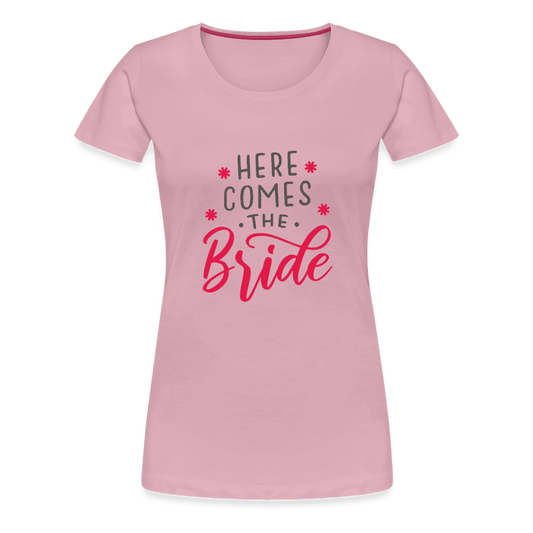 Damen - Frauen Premium T-Shirt Here comes the Bride- Hochzeit - Online Kaufhaus München