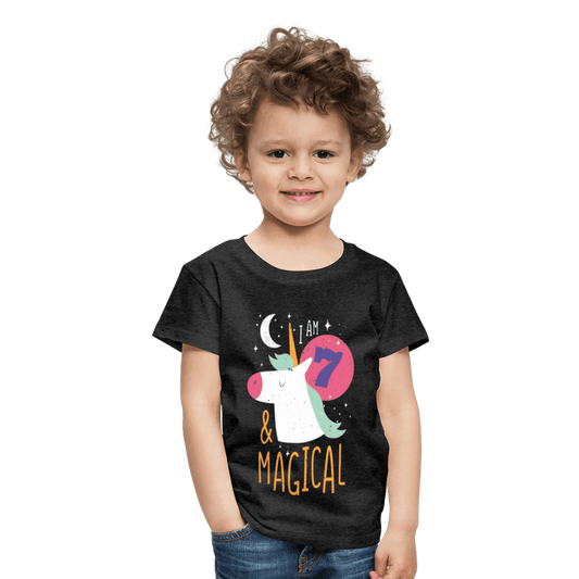 Kinder Premium T-Shirt Einhorn 7.Geburtstag - Online Kaufhaus München