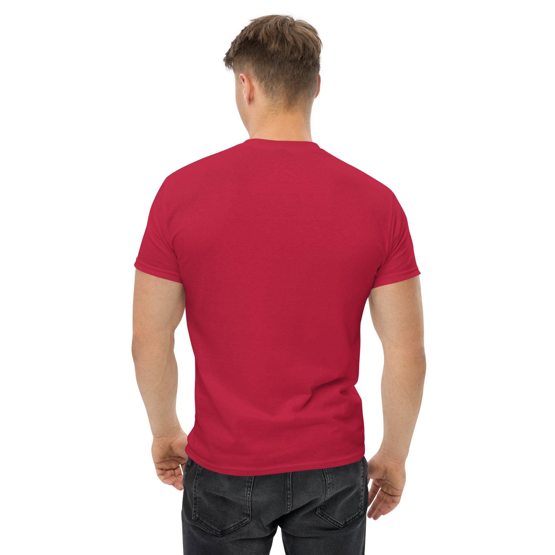 Unisex-Klassisches Oktoberfest-T-Shirt München Edition, aus Baumwolle, mit Rückendruck in Rot und Weiß, bequemes Unisex-Shirt.