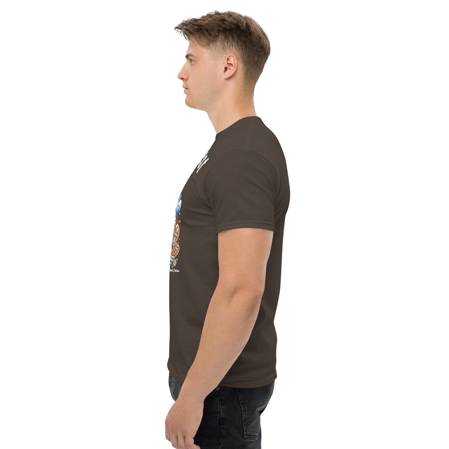 Dunkelbraunes Unisex-T-Shirt mit Oktoberfest 2026 München Edition, klassisches Design, bequemes Baumwoll-Shirt, von Online Kaufhaus München