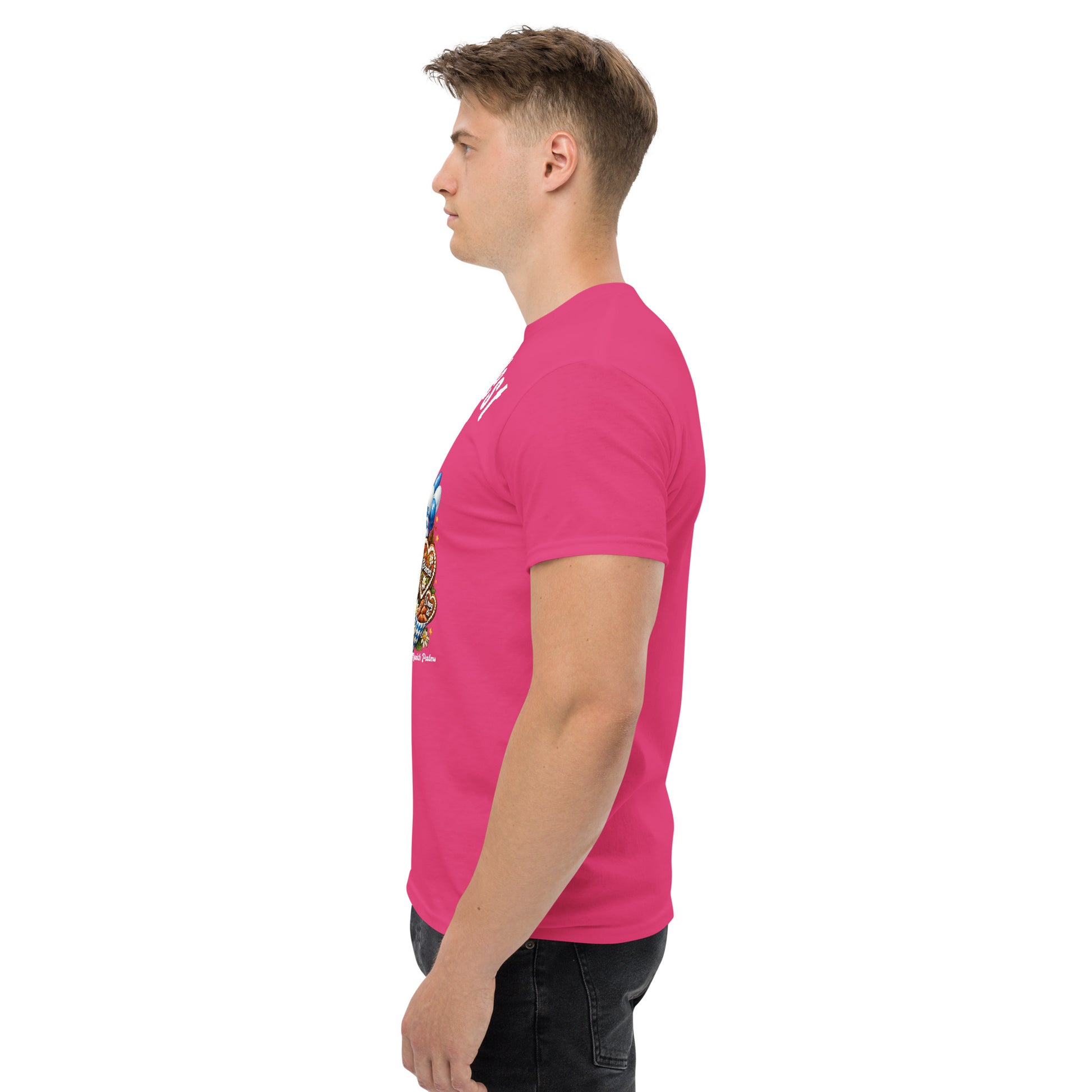 Unisex-Klassisches Oktoberfest-T-Shirt München Edition mit Heliconia-Design, bequemes Baumwollshirt für Männer und Frauen.