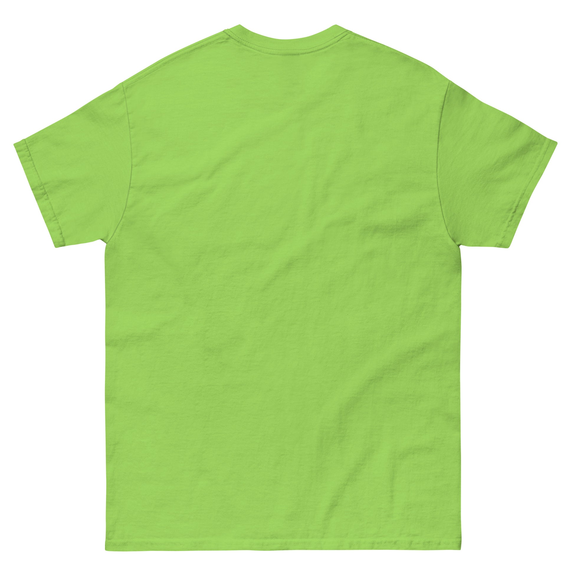 Unisex klassisches T-Shirt in Limegrün mit "I love Thailand" Aufdruck, hinten sichtbar, aus bequemem Baumwollstoff.