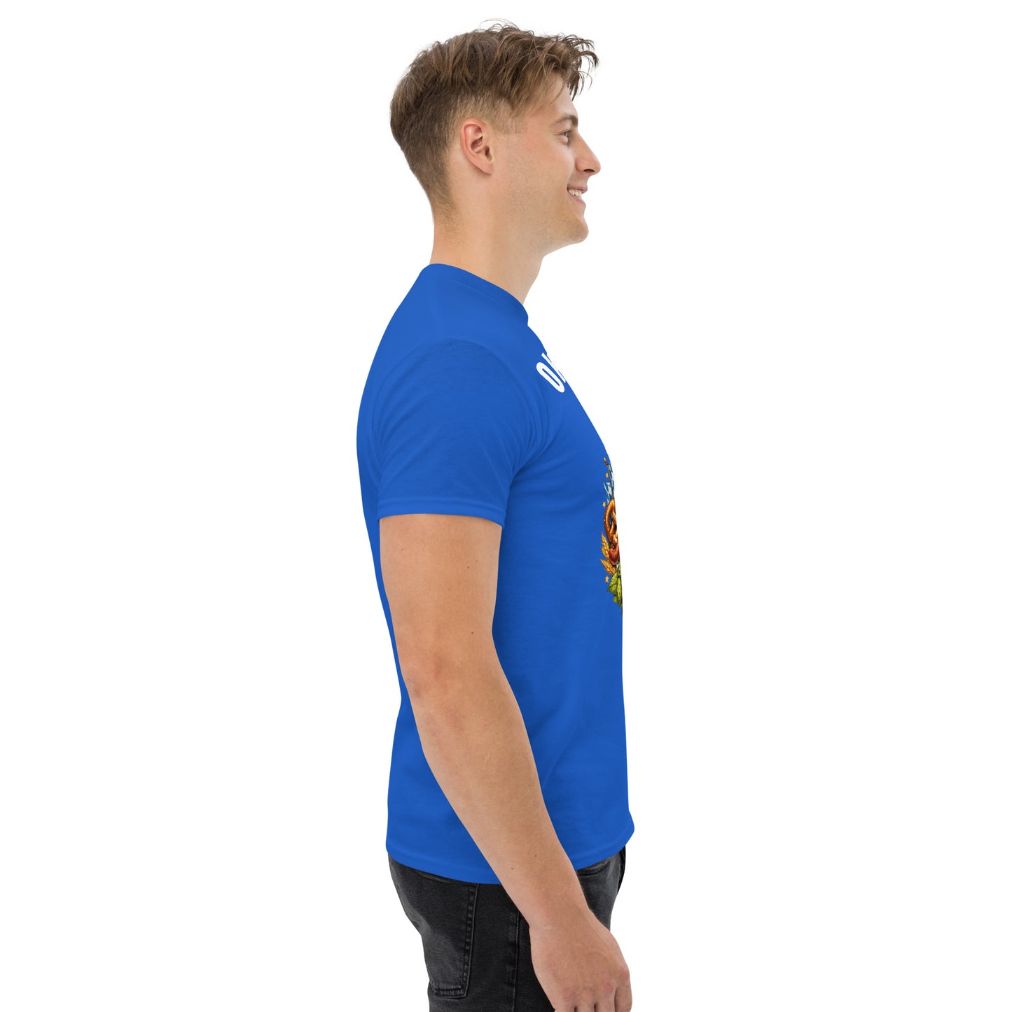 Klassisches Unisex-T-Shirt Oktoberfest 2026 München Edition in Royalblau, bequemes Baumwollshirt mit Oktoberfest-Design.