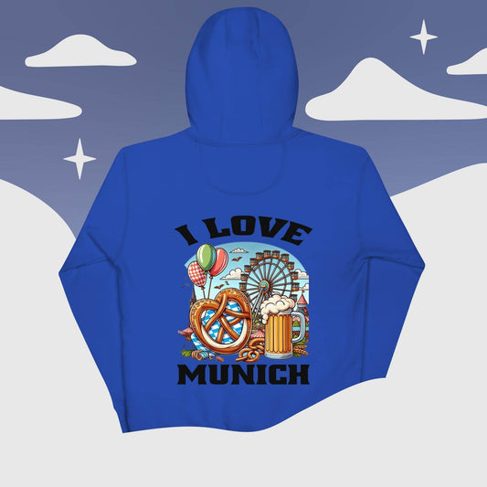 Unisex-Kapuzenpullover I love Munich - Online Kaufhaus München