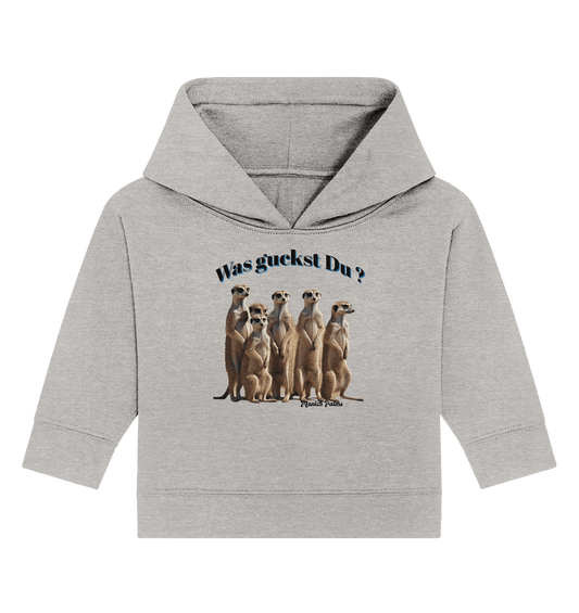 Was guckst Du ? Rudel Erdmännchen Design by Munich Palms - Baby Organic Hoodie - Online Kaufhaus München
