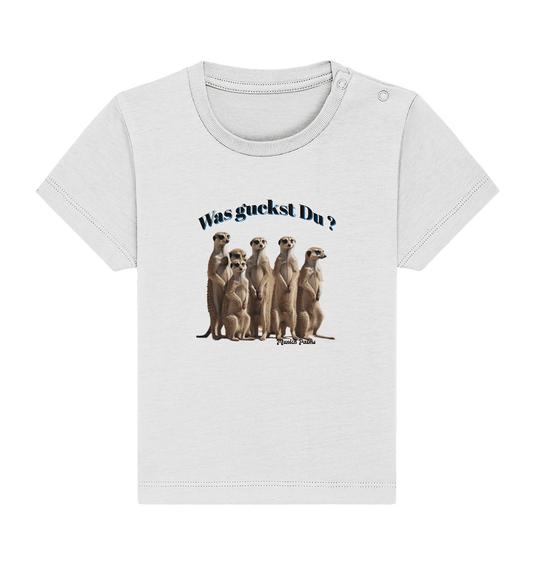 Was guckst Du ? Rudel Erdmännchen Design by Munich Palms - Baby Organic Shirt - Online Kaufhaus München