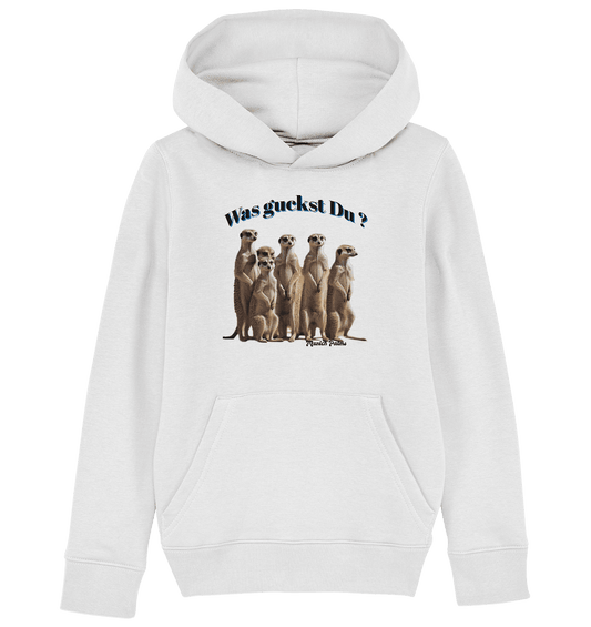 Was guckst Du ? Rudel Erdmännchen Design by Munich Palms - Kids Organic Hoodie - Online Kaufhaus München