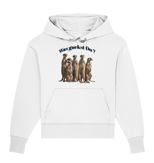 Was guckst Du ? Rudel Erdmännchen Design by Munich Palms - Organic Oversize Hoodie - Online Kaufhaus München
