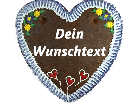 Gingerbread heart 1000 grams with individual personalized texts approx. 46 x 46 cm