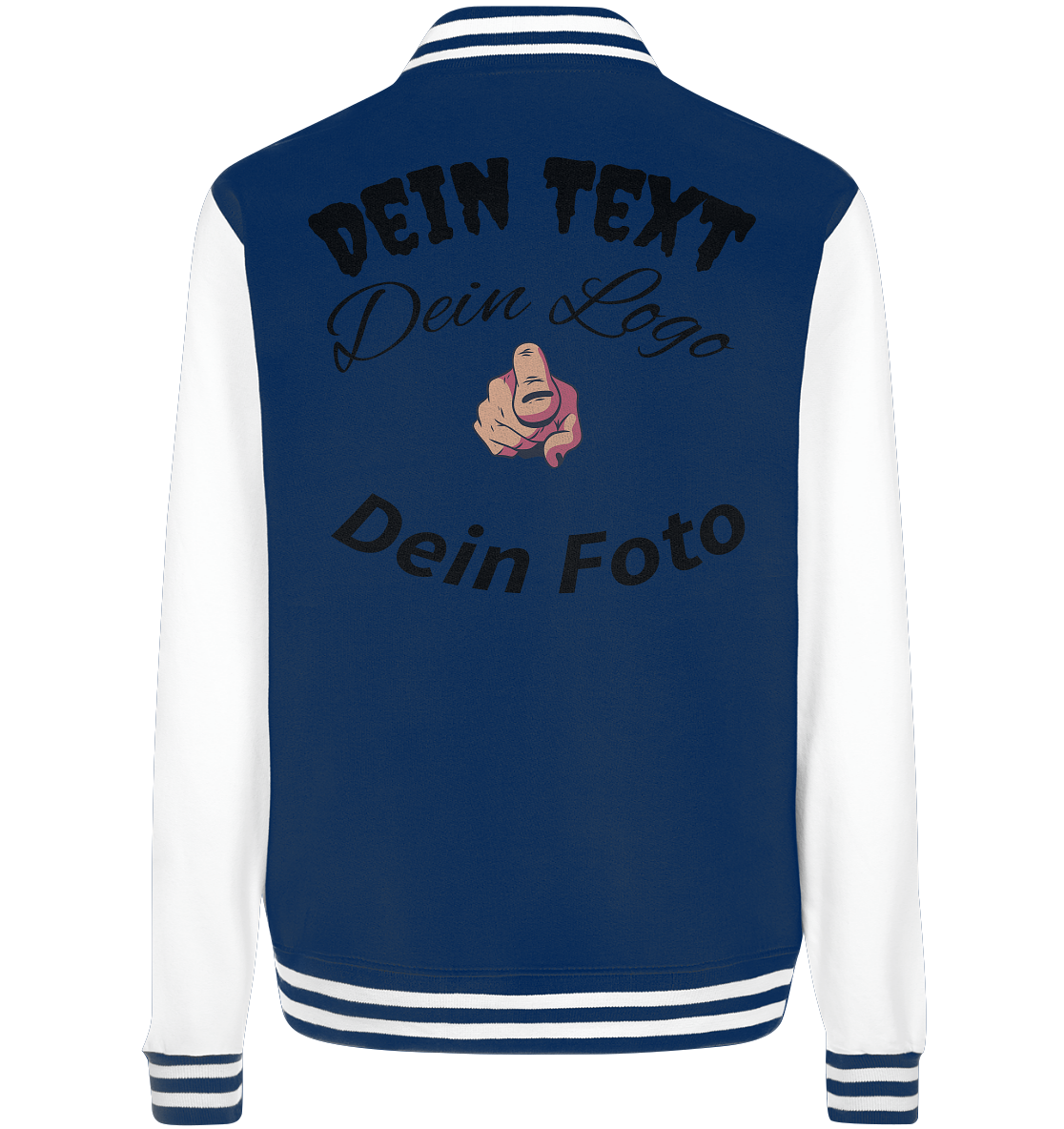 Dein Text ,Dein Logo,Dein Foto , Wunsch Design zum selbst gestalten - College Jacket