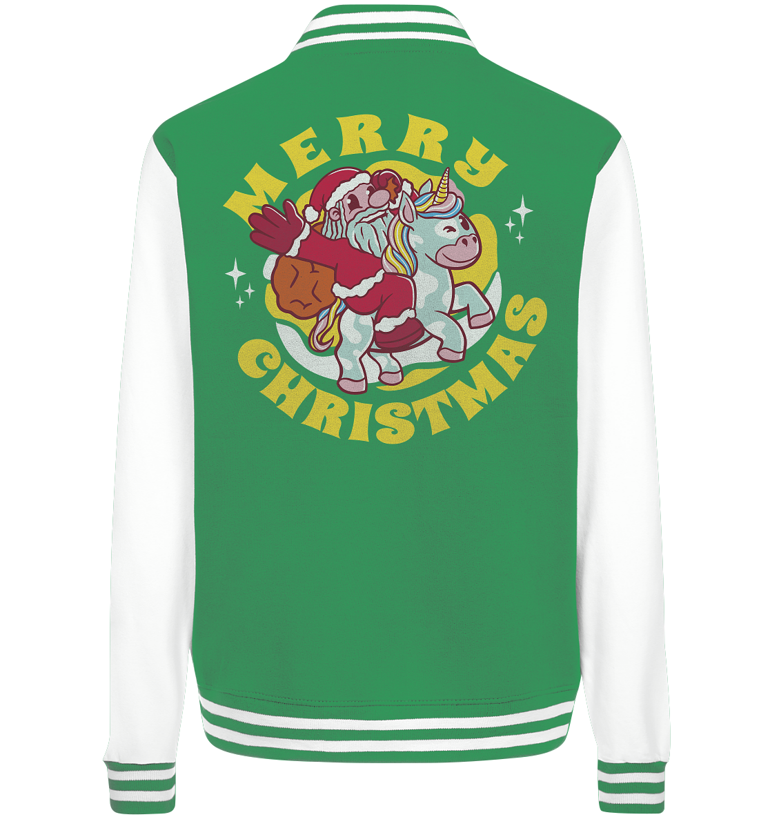 Nikolaus auf Einhorn reitend , Santa Claus Unicorn ,Merry Christmas  - College Jacket