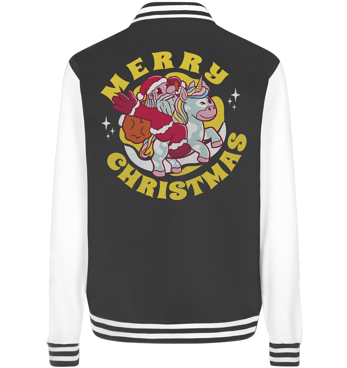 Nikolaus auf Einhorn reitend , Santa Claus Unicorn ,Merry Christmas  - College Jacket