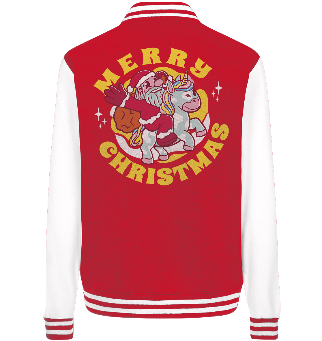 Nikolaus auf Einhorn reitend , Santa Claus Unicorn ,Merry Christmas  - College Jacket