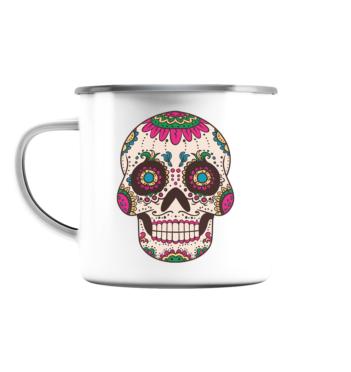Skull Mouthcover Totenschädel Totenkopf  - Emaille Tasse