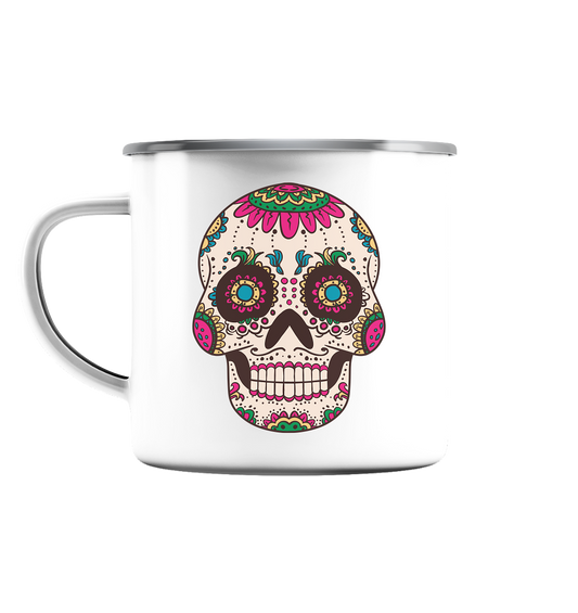 Skull Mouthcover Totenschädel Totenkopf  - Emaille Tasse