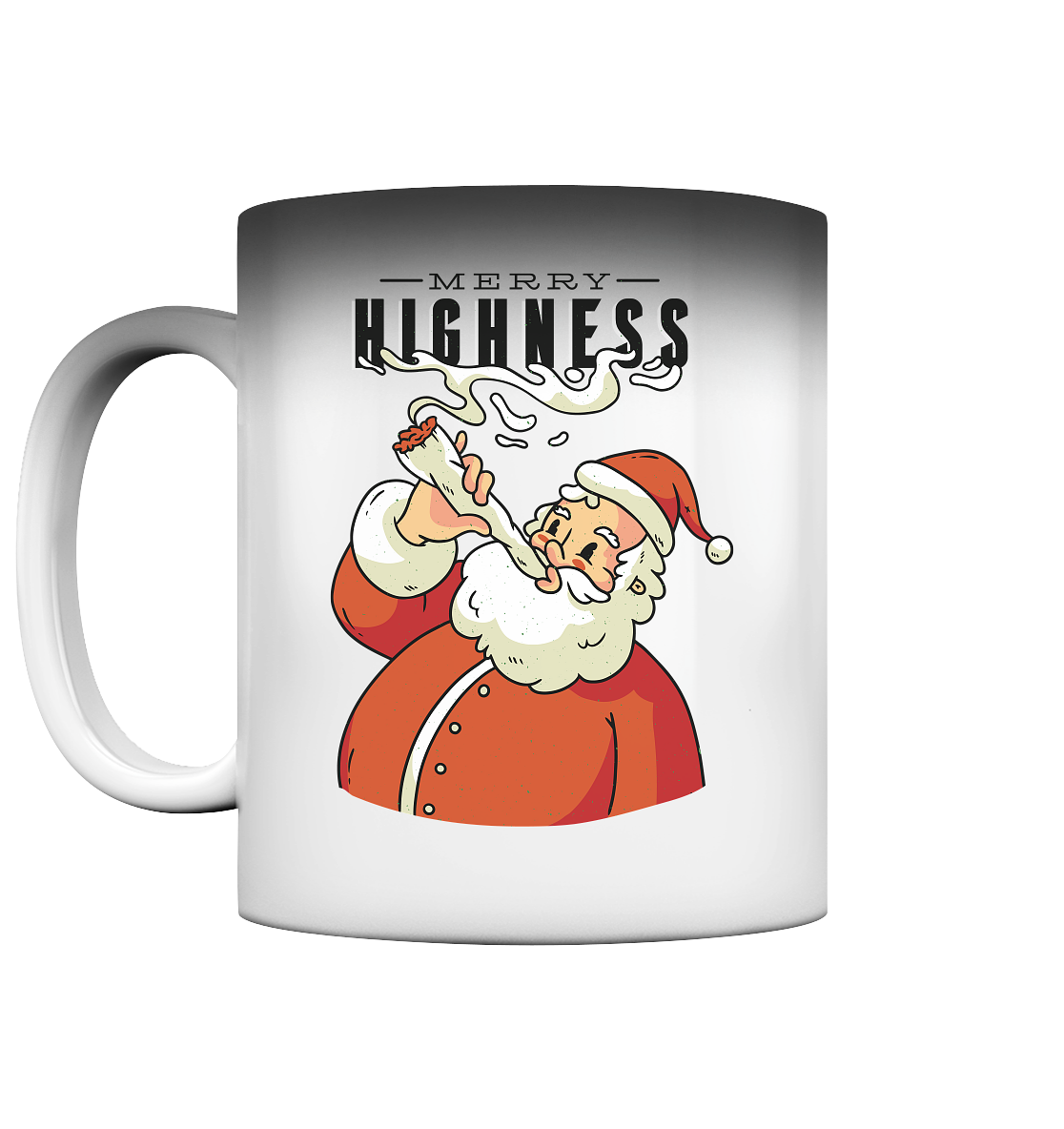 Weihnachten Kiffender Weihnachtsmann Nikolaus Merry Highness - Magic Mug