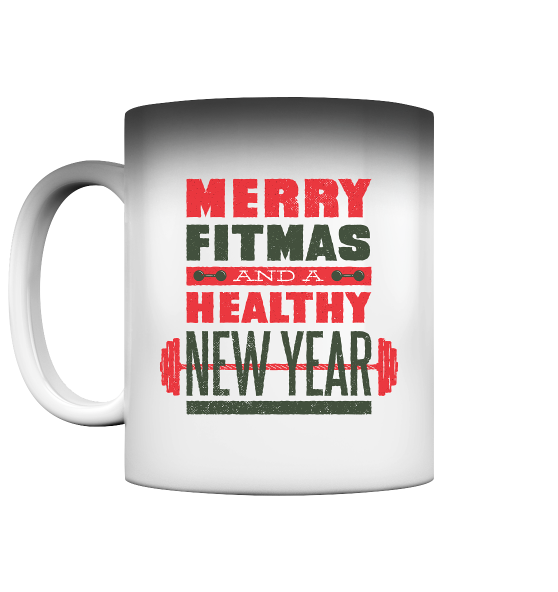 Weihnachtliches Design, Gym, Merry Fitmas and a Healthy New Year - Magic Mug