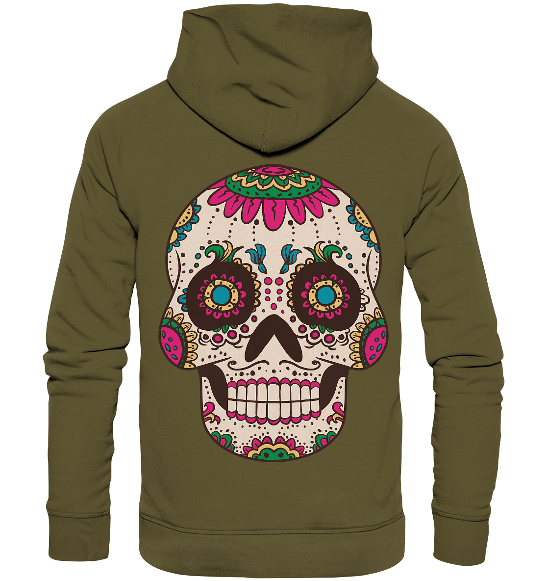 Skull Mouthcover Totenschädel Totenkopf  - Organic Hoodie