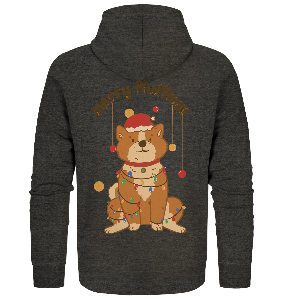 Weihnachtliches Motiv Fun Merry Fluffmas - Organic Zipper