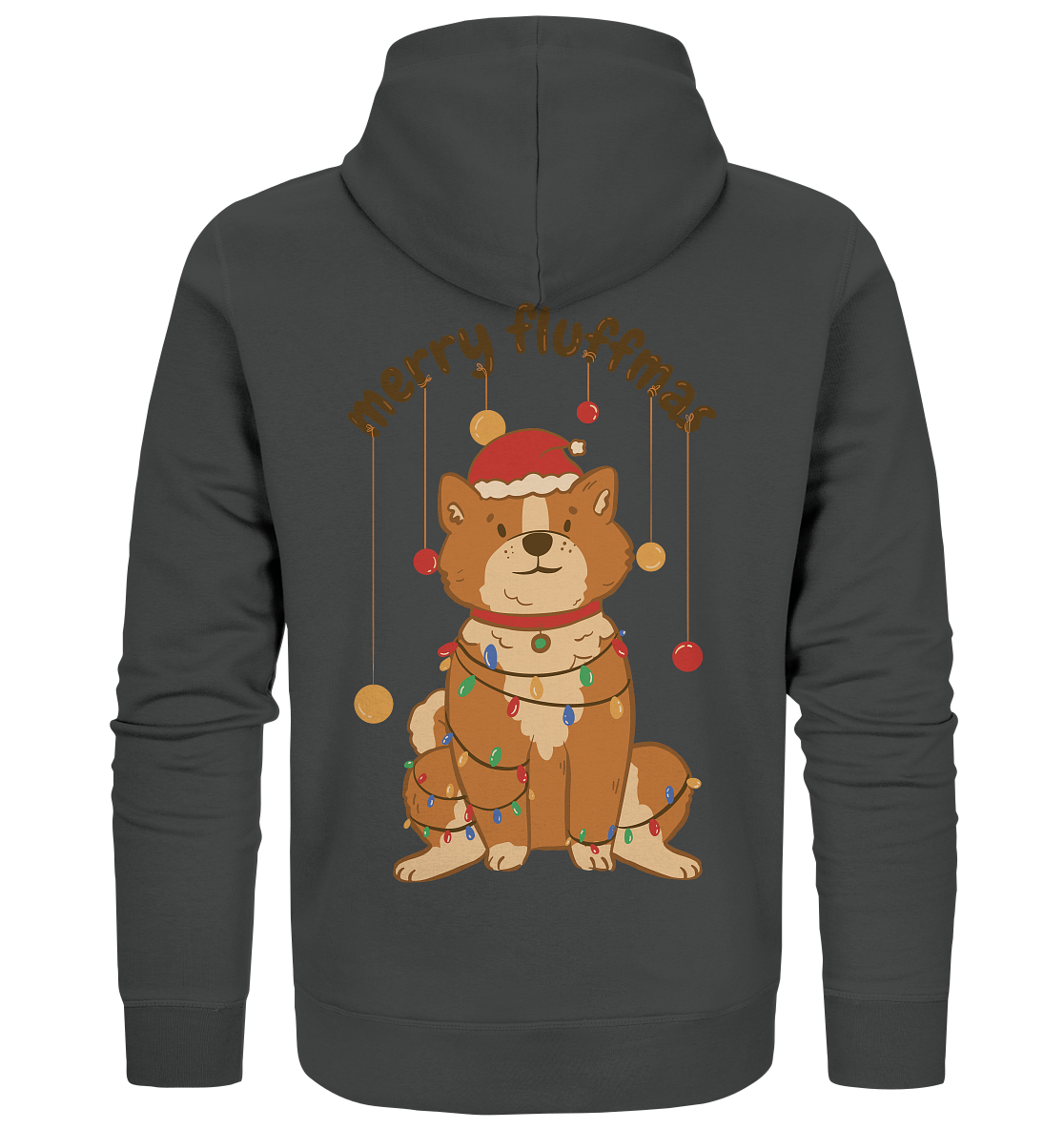 Weihnachtliches Motiv Fun Merry Fluffmas - Organic Zipper