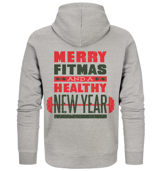 Christmas Design, Gym, Merry Fitmas and a Healthy New Year - Organic Zipper