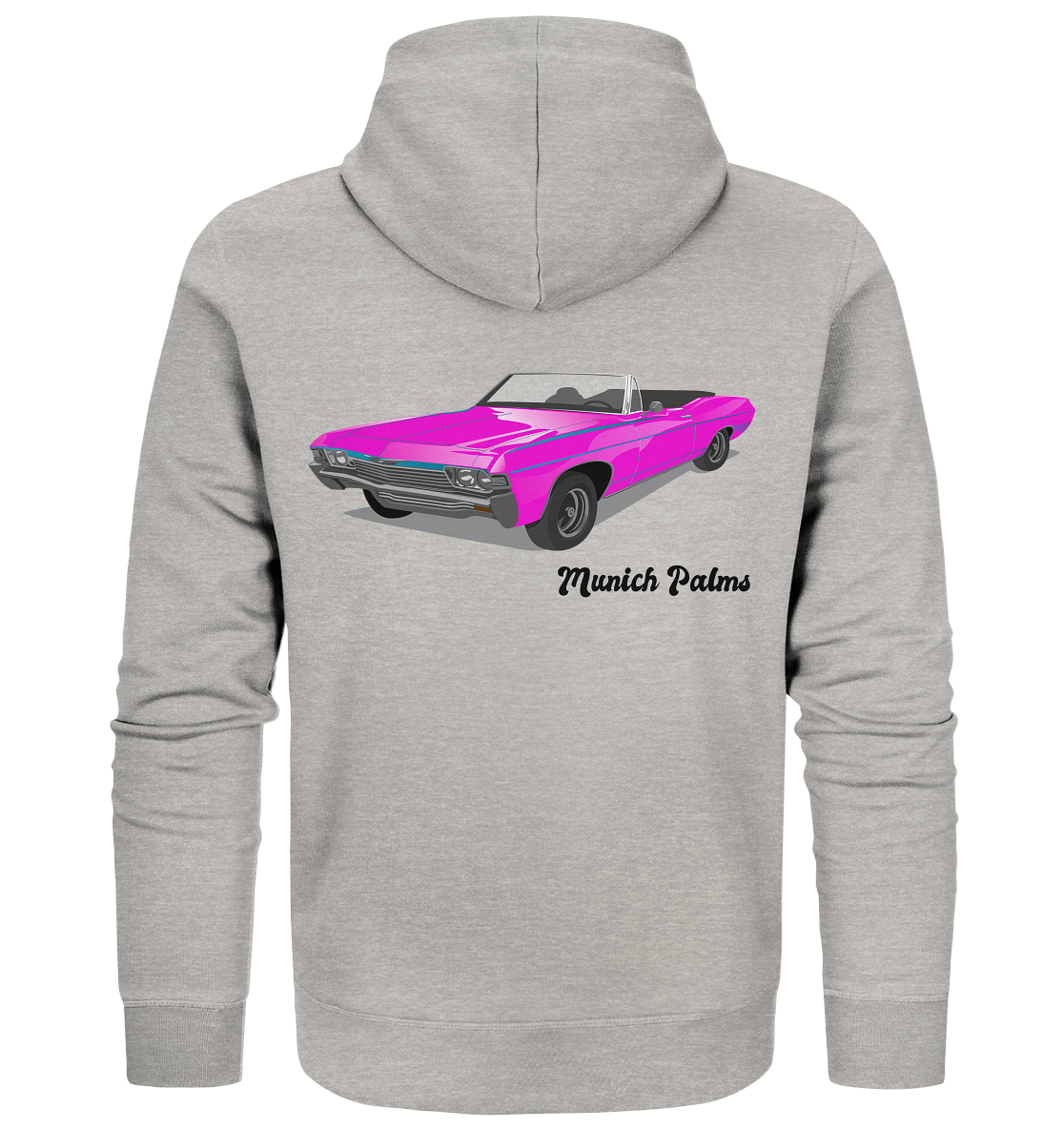 Pink Retro Classic Car Oldtimer , Auto ,Cabrio by Munich Palms - Organic Zipper