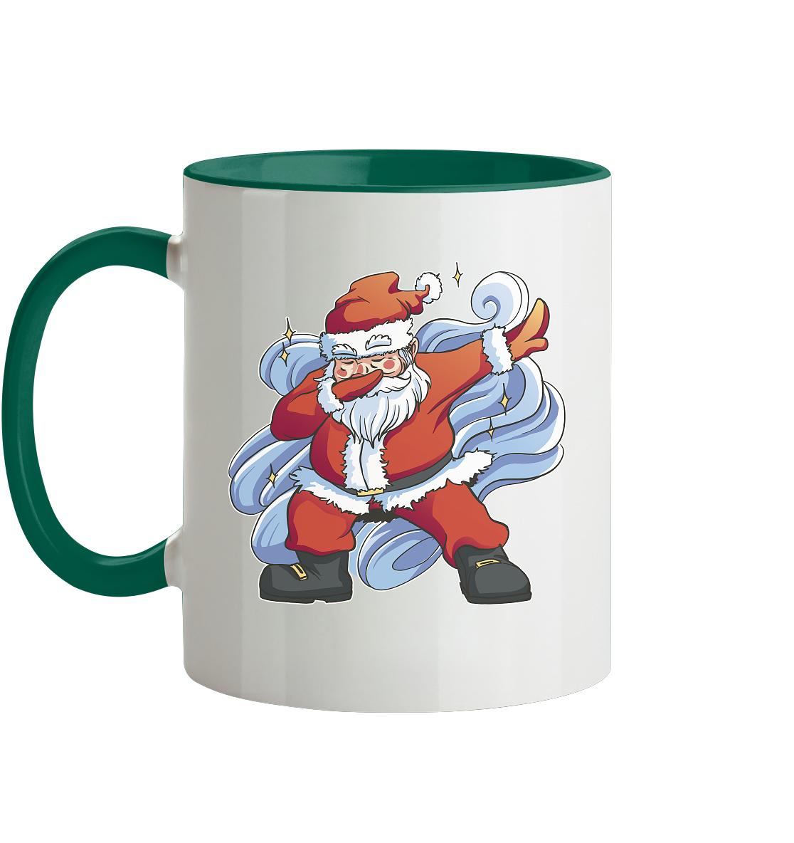 Weihnachten, Nikolaus Dabbing ,tanzender Nikolaus ,Fun ,Santa Dabbing  Christmas - Tasse zweifarbig