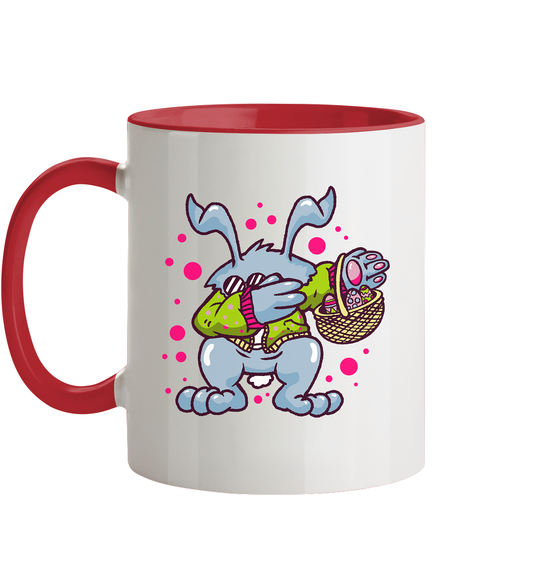 Tasse mit Motiv Osterhase  - Tasse zweifarbig - Online Kaufhaus München