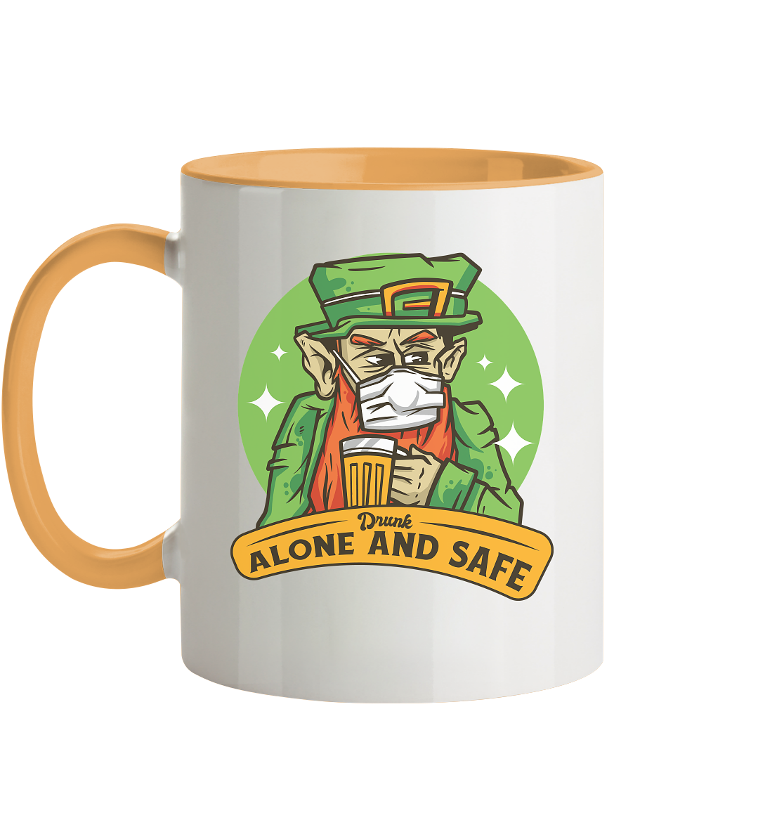 Tasse mit Spruch Drink alone and safe - Tasse zweifarbig - Online Kaufhaus München