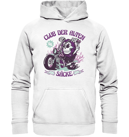 Club der alten Säcke ,Biker ,Motorradfahrer Skelett - Basic Unisex Hoodie - Online Kaufhaus München